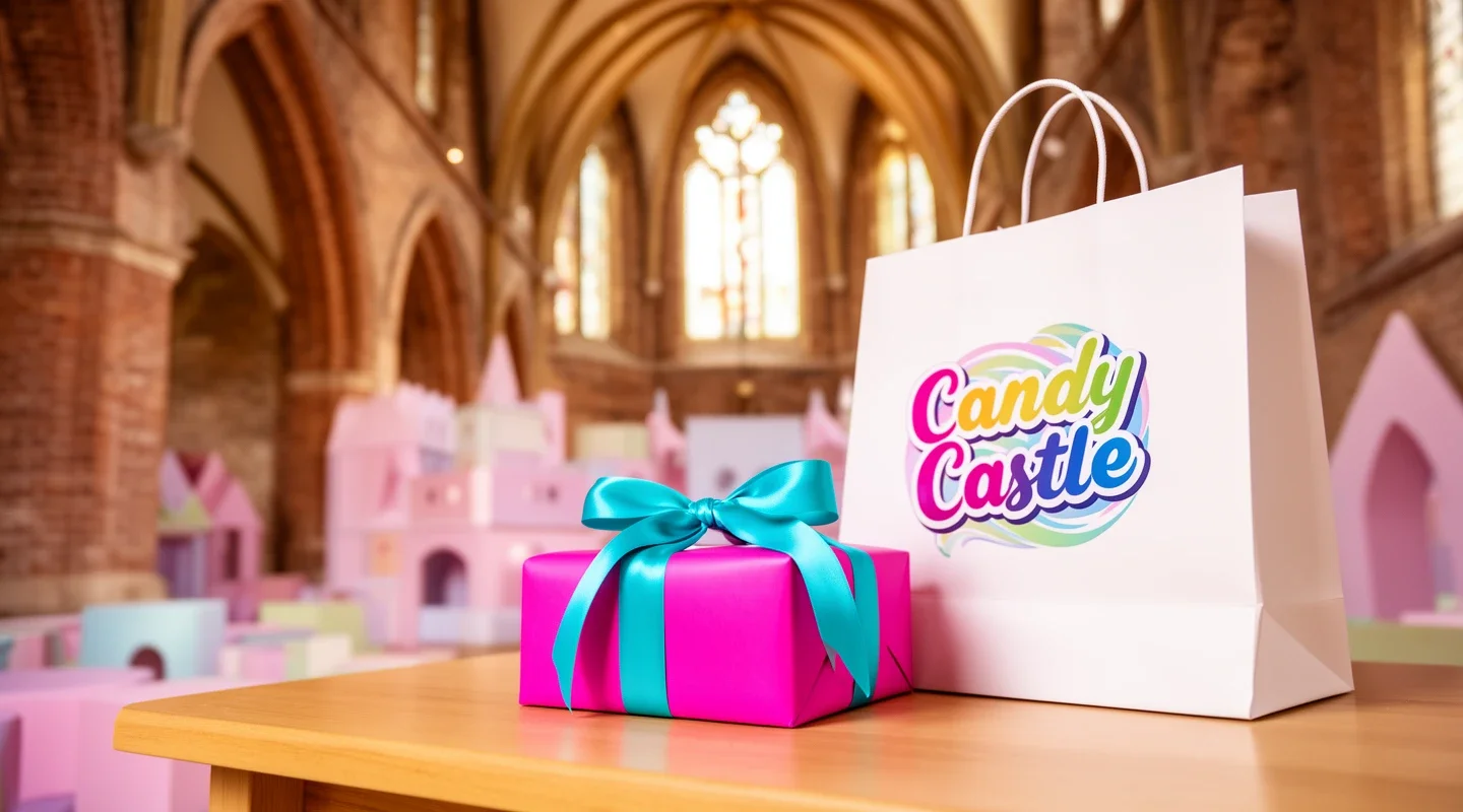 Cadeautje voor jarige bij Candy Castle-feest