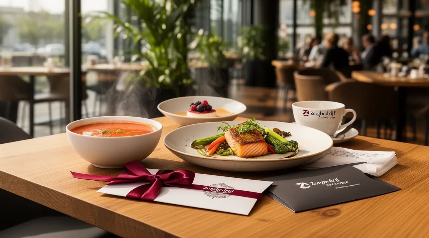 Elk jaar een bon voor een gratis middagmenu.